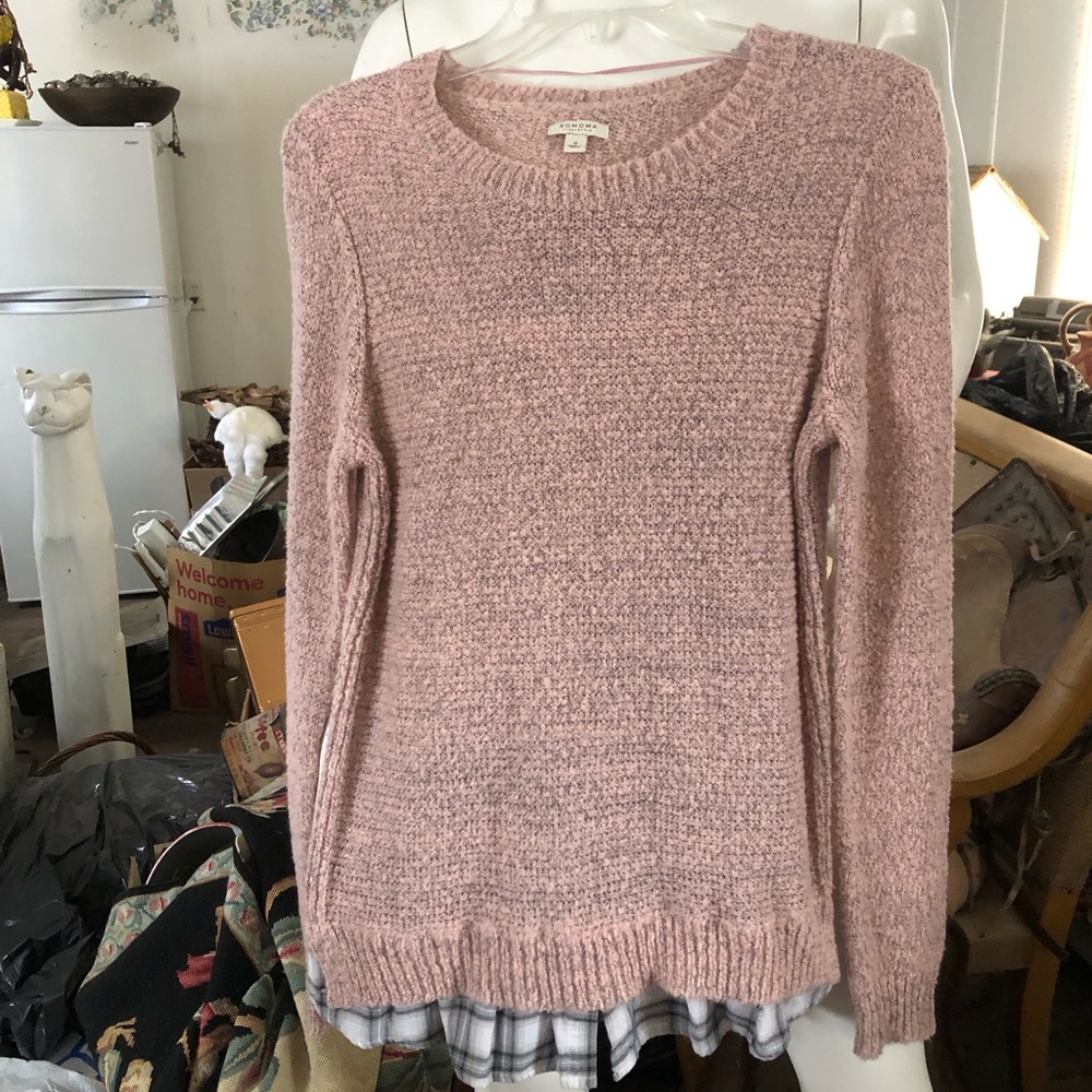 Sweat with shirt ruffle